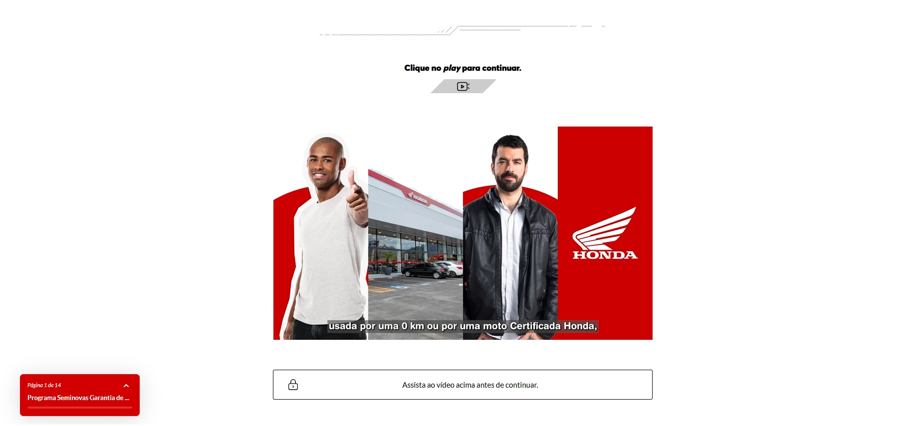 Honda - Programa Seminovas Garantia de Fábrica